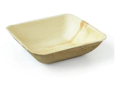 7 Inch Areca Square Bowl, for Serving Food, Feature : Disposable, Light Weight