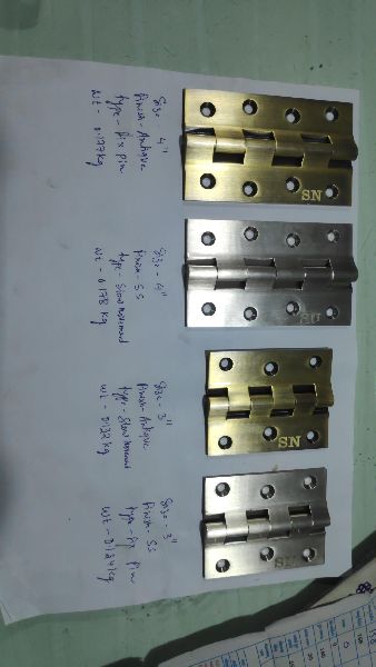 Non Polished Brass Hinges, for Doors, Drawer, Window, Width : 100-150mm, 15-200mm, 200-250mm, 250-300mm