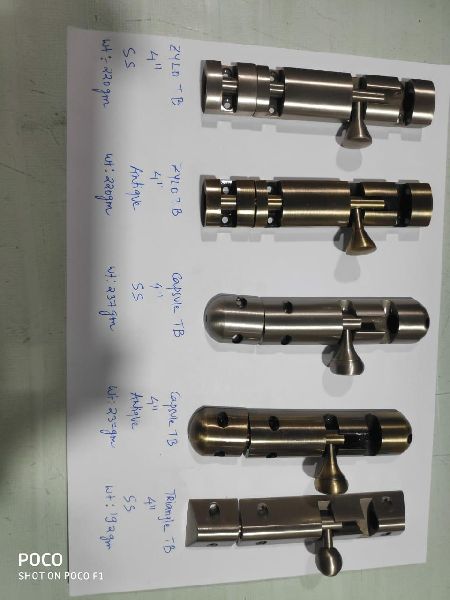 Brass tower bolts all types, Feature : Accuracy Durable, Corrosion Resistance, Dimensional, High Quality
