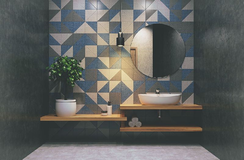 Bathroom Geometric Interior Designing