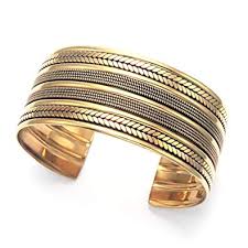 Brass Bracelets, Color : Brown