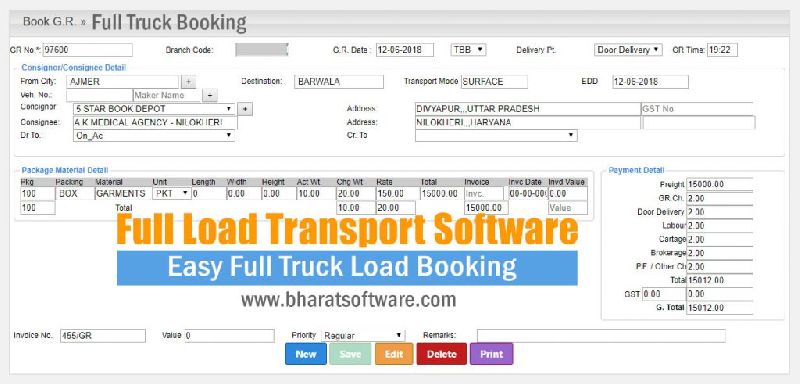 Full Load Transport Software Services