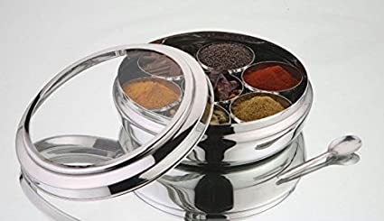 Plain Stainless Steel Spice Box, Feature : Long Life, Non Breakable