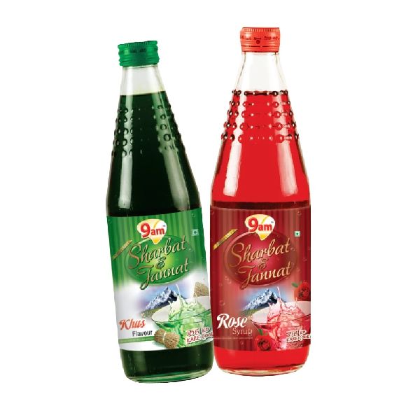 9am Khus Sharbat, for Drinking, Packaging Type : Plastic Bottle