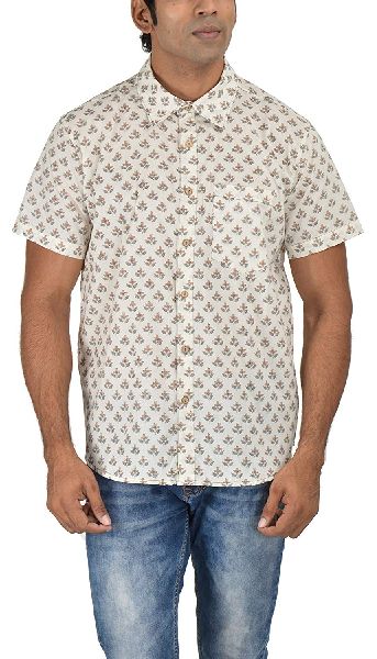 Printed cotton shirt, Size : XL, L, M