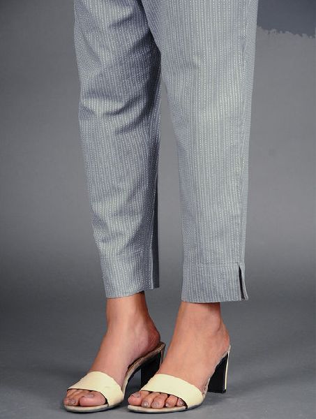 Cotton Plain Woven Grey Pant, Occasion : Formal Wear, Party Wear