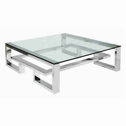 Polished Glass coffee table, for Garden, Home, Restaurant, Style : Modern
