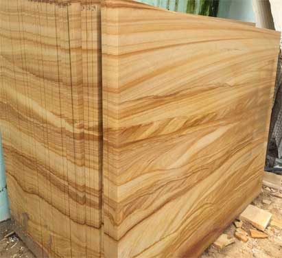 Polished Teakwood Sandstone, Color : Light Brown