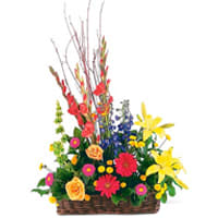 Exquisite Mixed Flowers Gift Basket