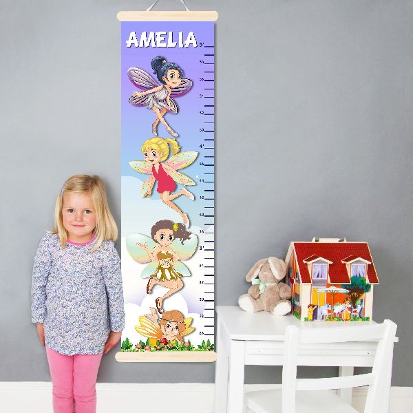 Rectangular Personalized Unicorn Themed Growth Chart, for Playschool, School