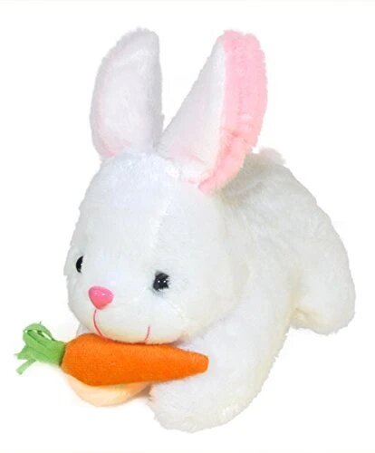 Rabbit With Carrot Soft Toy, for Baby Playing, Technics : Machine Made