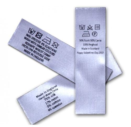 Satin Labels, Pattern : Plain