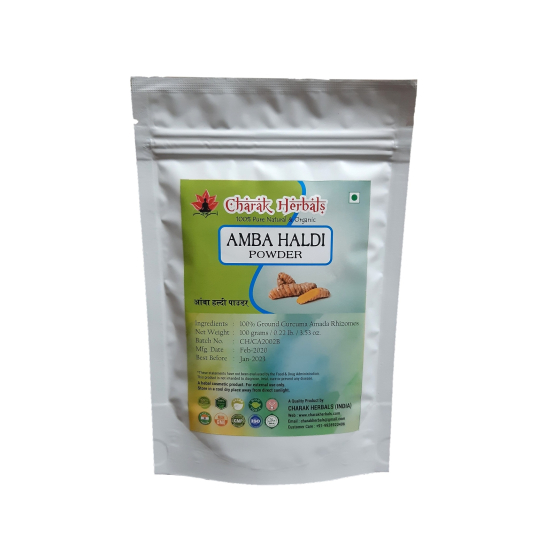 Charak Herbals amba haldi powder, Shelf Life : 24 Months