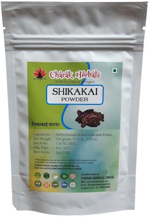 Charak Herbals Organic Shikakai Powder, for Hair Wash, Style : Dried