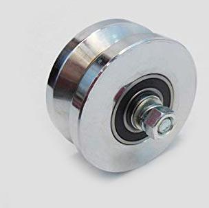Round MS Sliding Gate Wheel, Color : Silver (SS Coated)
