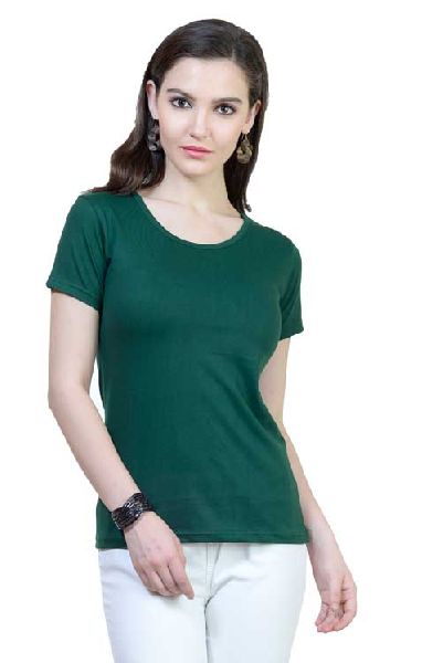 Cotton Ladies Plain T-Shirt, for Casual Wear, Size : M, XL, XXL