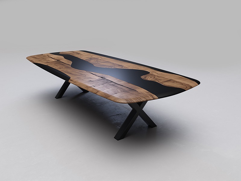 Transparent Black Dining Table