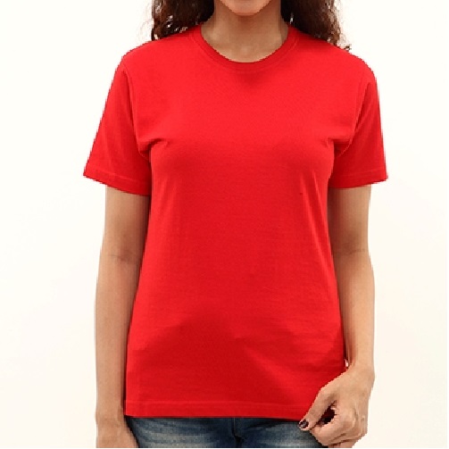 Women Round Neck Premium Biowash Cotton T-Shirt