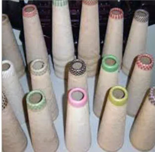 Round Embossed Paper Cone, for Filling Thread, Pattern : Plain