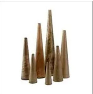 Round Waxed Paper Cone, for Filling Thread, Length : 3-5inch, 5-7inch