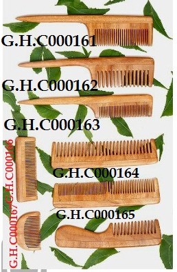 Neem Wood Comb, for Home, Color : Brown