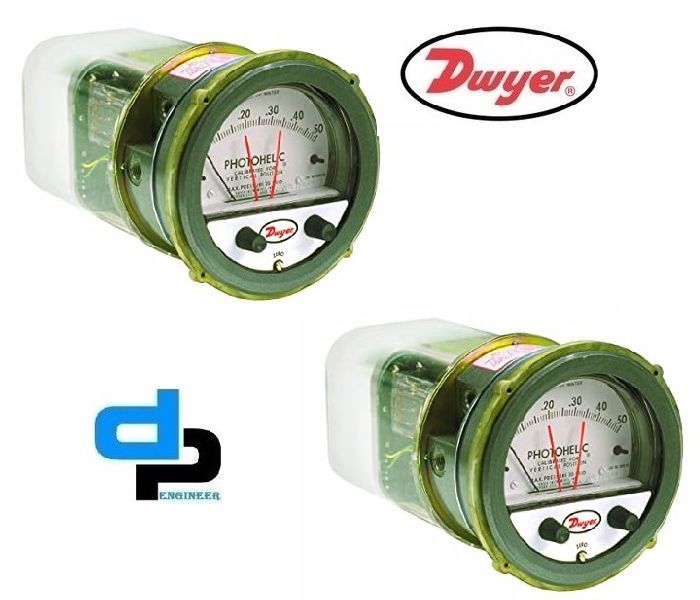 Dwyer A3025 Photohelic Pressure Switch Gauge Range 0-25 Inch W.c.