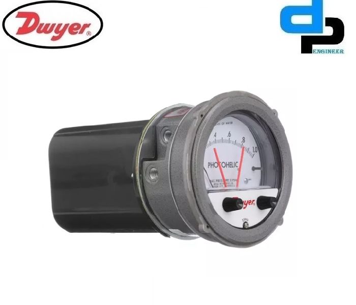 Dwyer A3330 Photohelic Pressure Switch Gauge Range 15-0-15 Inch W.c.