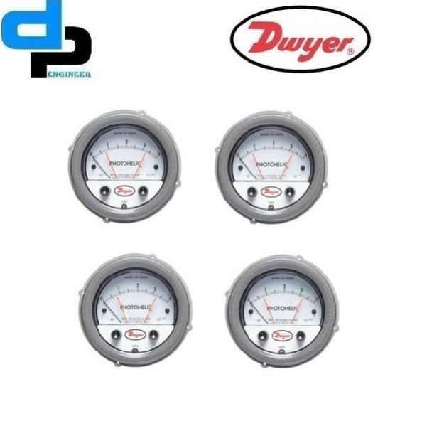 Dwyer A3001AV Photohelic Pressure Switch Gauge Range 0-1.0 Inch w.c.500-4000 FPM.