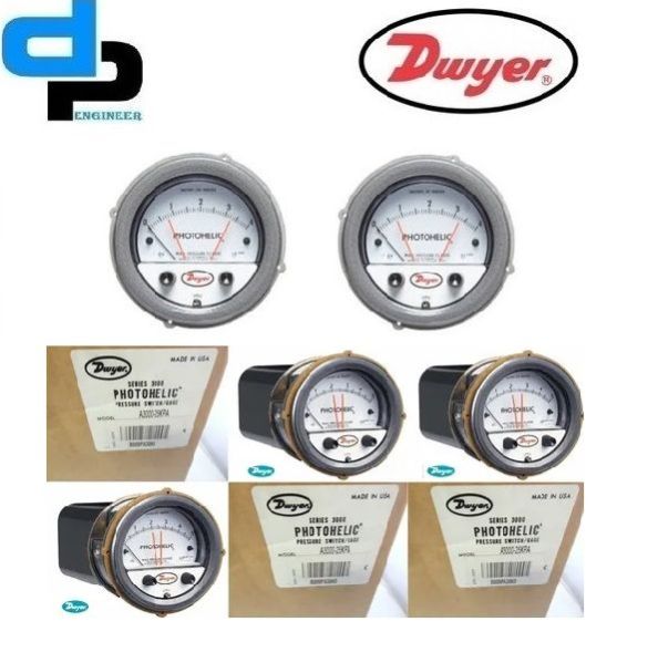 Dwyer A3015 Photohelic Pressure Switch Gauge Range 0-15 Inch W.c.