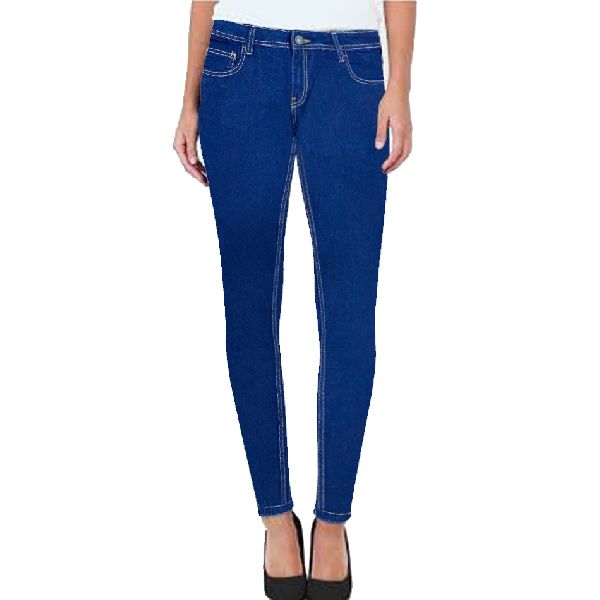 Ladies Plain Denim Jeans, Stretch Type : Stretchable at Rs 300 / Piece ...