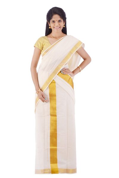 Cotton Kerala Set Mundu, for Traditional, Gender : Female
