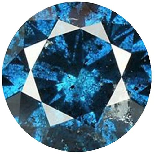 Round Polished Natural Blue Diamond