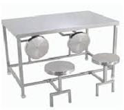 Stainless steel canteen table