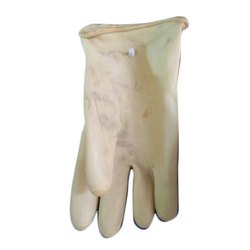 White Acid Proof Rubber Gloves, Pattern : Plain
