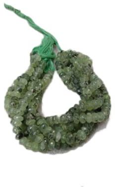Round Stone Prehnite Beads, Color : Green
