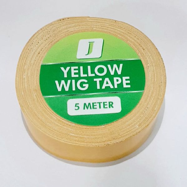 Yellow wigs tape(5 meter roll) for human hair patch, Type : Double Sided  Cloth - Joker Wigs Arts & Crafts, Indore, Madhya Pradesh