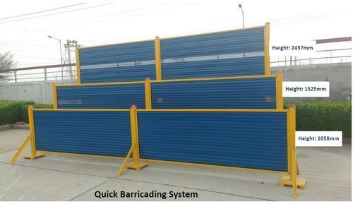 Metal Barricade Stand, Color : Blue