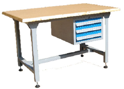 Work Bench with Partial Cabinet for Industrial Use