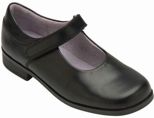 Canvas PU Leather Girls School shoe, Color : Black