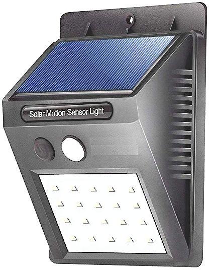 Solar Security LED Night Light for Home Outdoor/Garden Wall (Black) (20-LE