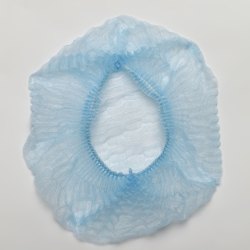 Non Woven PP Fabric Disposable Bouffant Cap, Color : Blue
