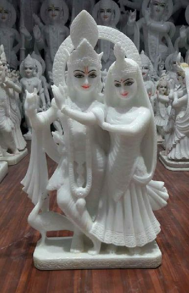 marble radha krishna statue