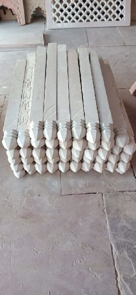 Polished White Marble Pillar, Feature : Fine Finished, Long Life