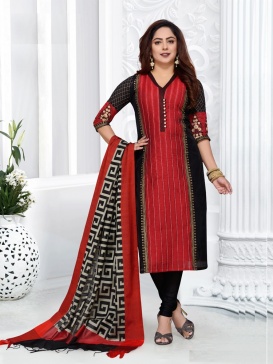 Printed Cotton Silk Salwar Kameez, Occasion : Wedding Wear