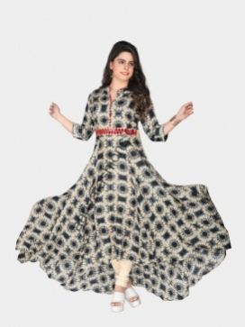 Flared One Piece Printed Kurti