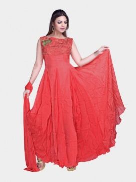 Muslin Silk Long Gown