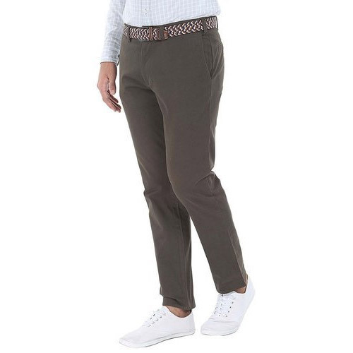 Plain Cotton Mens Stretchable Trousers, Occasion : Casual Wear