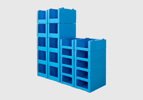 Color Coated PP Order Picking Bins, for Factories, Lifting, Color : Blue