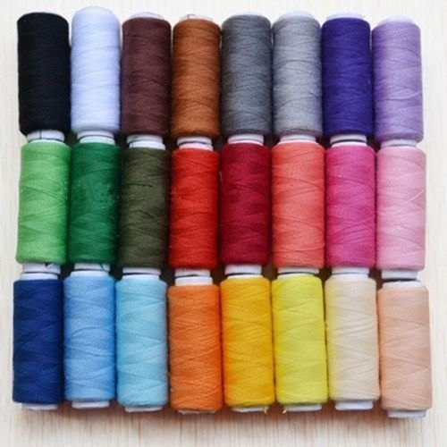 Dyed Cotton Sewing Thread, Color : Black, Blue, Green, Multicolor