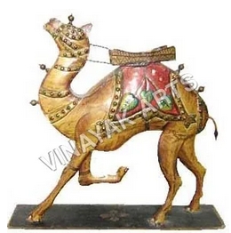 Printed Metal Camel Statue, Color : Multi Color